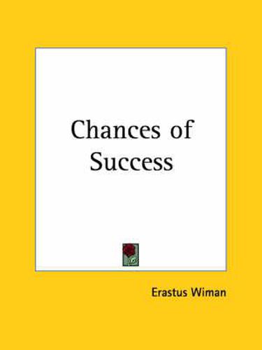 Cover image for Chances of Success (1893)