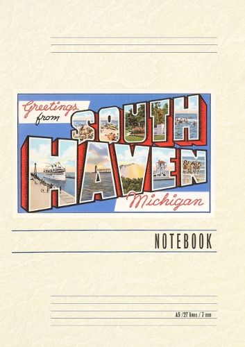 Cover image for Vintage Lined Notebook Greetings from South Haven