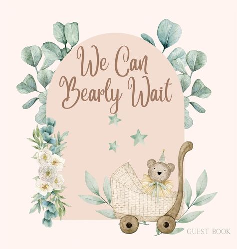 Cover image for Bear Baby Shower Guest Book (hardback)