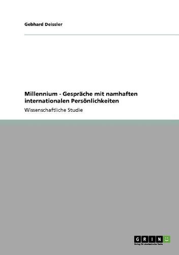 Cover image for Millennium - Gesprache Mit Namhaften Internationalen Personlichkeiten