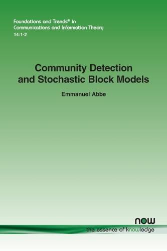 Cover image for Community Detection and Stochastic Block Models