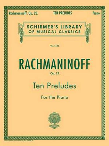 Cover image for 10 Preludes, Op. 23: G. Schirmer's Library of Musical Classics