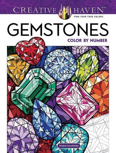 Cover image for Creative Haven Gemstones Color by Number