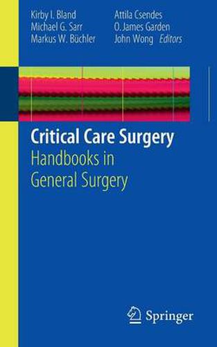 Critical Care Surgery: Handbooks in General Surgery