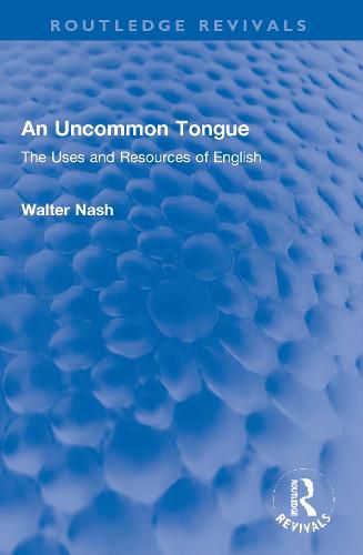 Cover image for An Uncommon Tongue