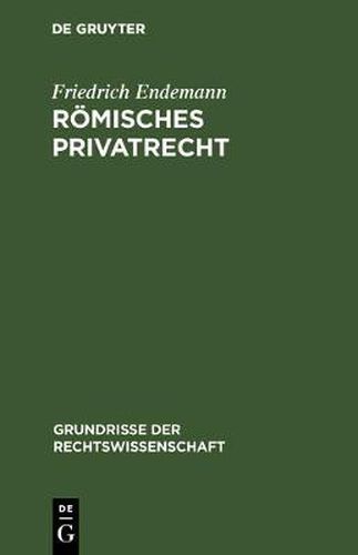 Cover image for Roemisches Privatrecht