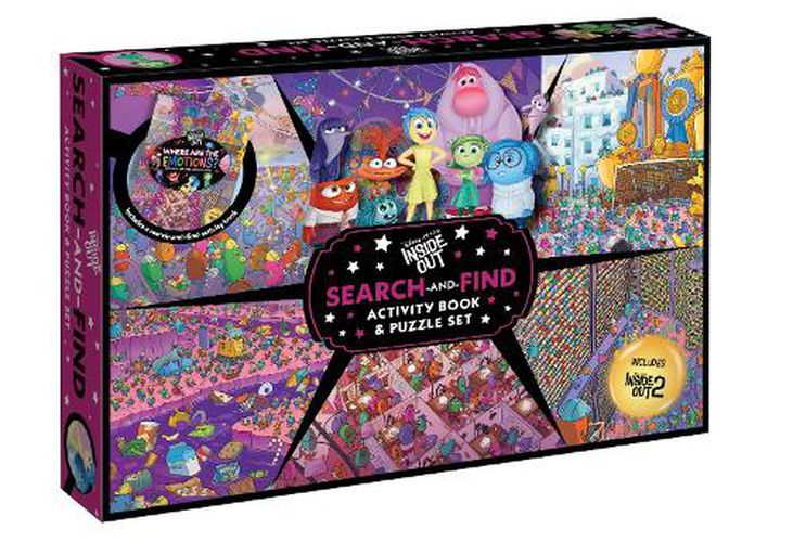 Cover image for Inside Out 2: Search-and-Find Activity Book and Puzzle Set (Disney: 200 Pieces)