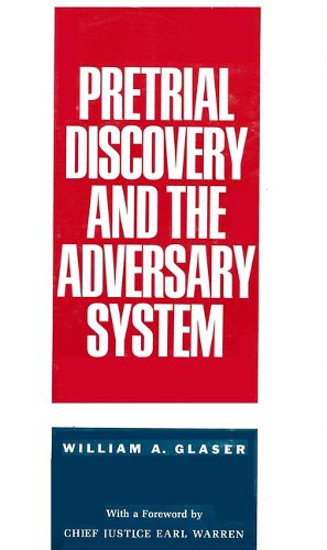 Cover image for Pretrial Discovery and the Adversary System