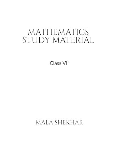 Cover image for Mathematics Study Material for Class 7