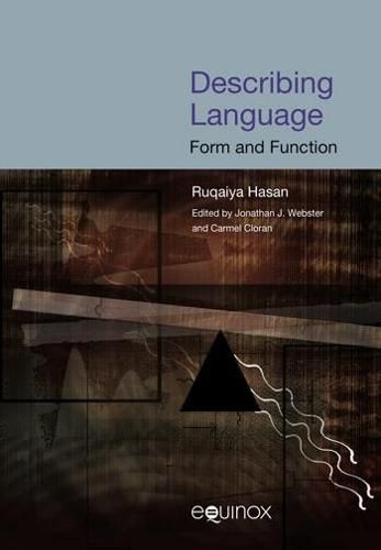 Cover image for Describing Language: Form and Function