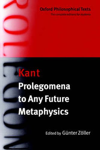 Cover image for Prolegomena to Any Future Metaphysics