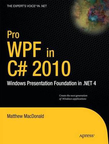 Cover image for Pro WPF in C# 2010: Windows Presentation Foundation in .NET 4