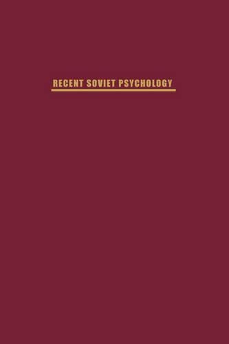 Cover image for Recent Soviet Psychology