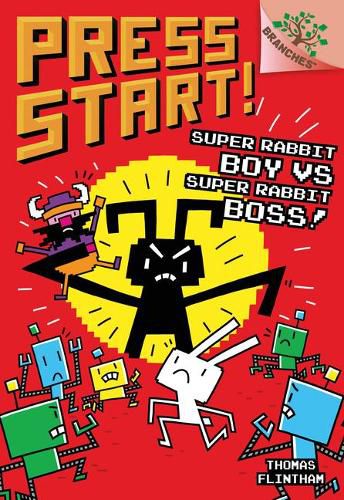 Cover image for Super Rabbit Boy vs. Super Rabbit Boss!: A Branches Book (Press Start! #4) (Library Edition): A Branches Bookvolume 4