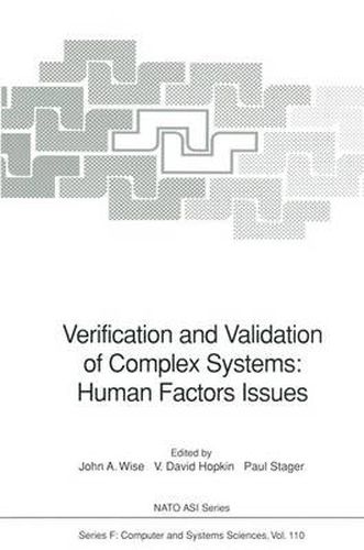 Cover image for Verification and Validation of Complex Systems: Human Factors Issues