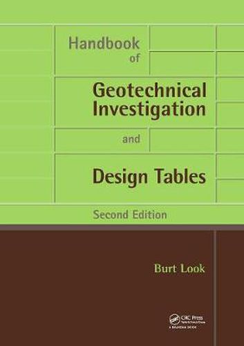 Cover image for Handbook of Geotechnical Investigation and Design Tables: Second Edition