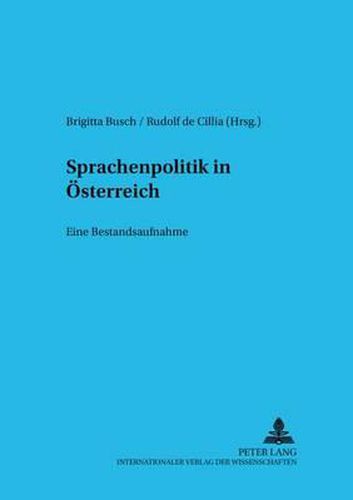 Cover image for Sprachenpolitik in Oesterreich: Eine Bestandsaufnahme