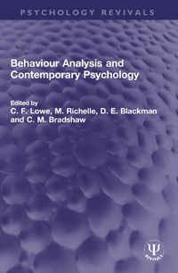 Cover image for Behaviour Analysis and Contemporary Psychology