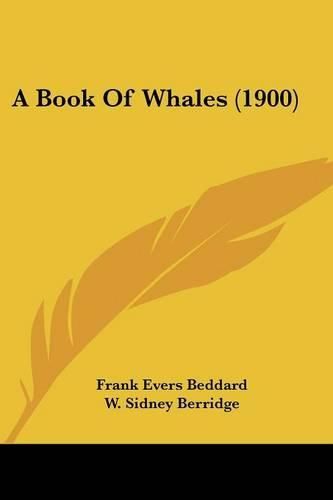 Cover image for A Book of Whales (1900)