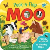 Cover image for Moo: Peek a Flap Children's Board Book