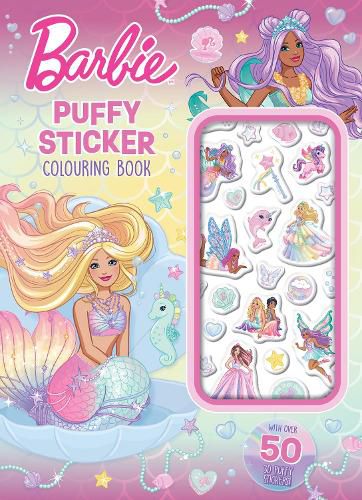 Cover image for Barbie Fantasy: Puffy Sticker Colouring Book (Mattel)