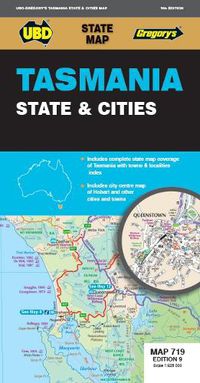 Cover image for Tasmania State & Cities Map 719 9th ed (waterproof)