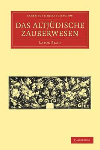 Cover image for Das Altjudische Zauberwesen