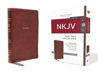 Cover image for NKJV Holy Bible, Giant Print Thinline Bible, Brown Leathersoft, Red Letter, Comfort Print: New King James Version