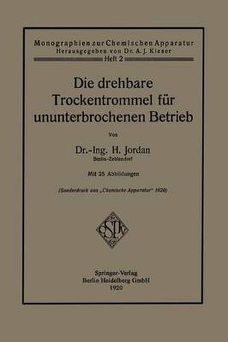 Cover image for Die Drehbare Trockentrommel Fur Ununterbrochenen Betrieb