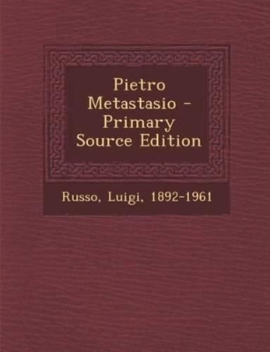 Cover image for Pietro Metastasio - Primary Source Edition