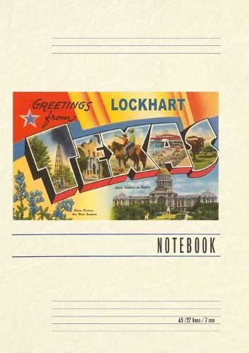 Cover image for Vintage Lined Notebook Greetings from Lockhart, Texas