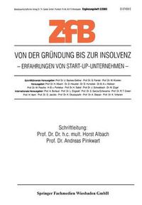 Cover image for Von Der Grundung Bis Zur Insolvenz Erfahrungen Von Start-Up-Unternehmen