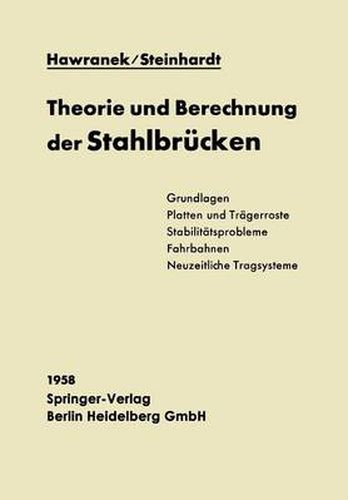 Cover image for Theorie und Berechnung der Stahlbrucken