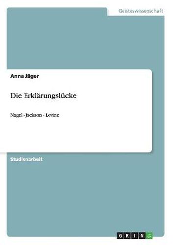 Cover image for Die Erklarungslucke: Nagel - Jackson - Levine