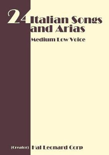 Cover image for 24 Italian Songs and Arias - Medium Low Voice