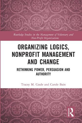 Cover image for Organizing Logics, Nonprofit Management and Change: Rethinking Power, Persuasion and Authority