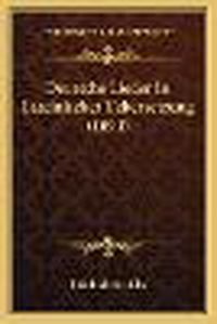 Cover image for Deutsche Lieder in Lateinischer Uebersetzung (1894)