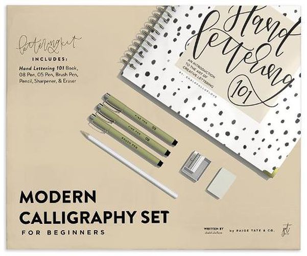 Modern Calligraphy Set for Beginners - A Creative Craft Kit for Adults featuring Hand Lettering 101 Book, Brush Pens, Calligraphy Pens, and More