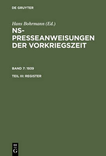 Cover image for 1939. Register