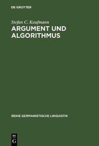 Cover image for Argument und Algorithmus