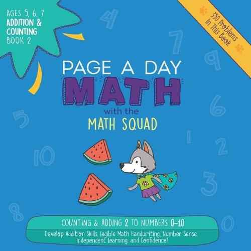 Cover image for Page A Day Math Addition & Counting Book 2: Adding 2 to the Numbers 0-10