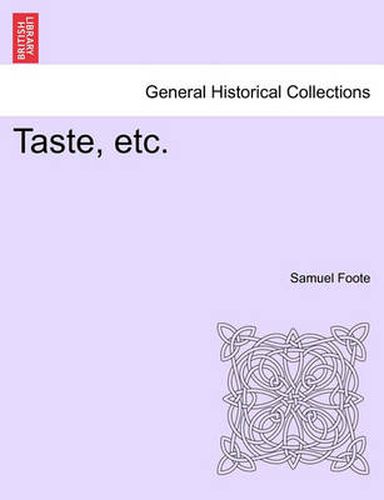 Cover image for Taste, Etc.