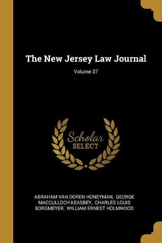 Cover image for The New Jersey Law Journal; Volume 37