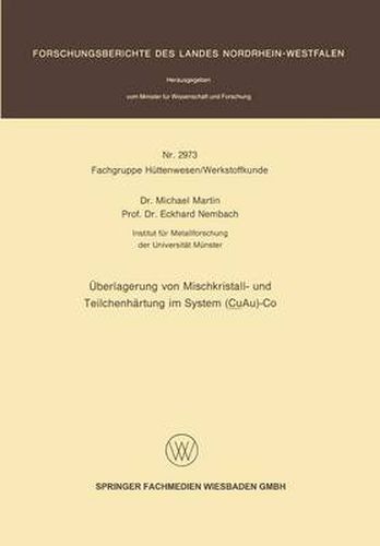 Ueberlagerung Von Mischkristall- Und Teilchenartung Im System (CuAu)-Co