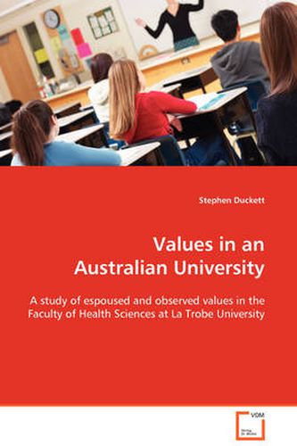 Cover image for Values in an Australian University