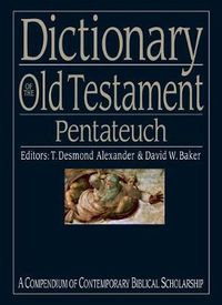 Cover image for Dictionary of the Old Testament: Pentateuch