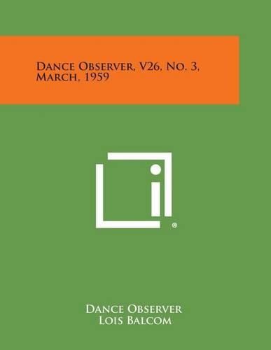 Cover image for Dance Observer, V26, No. 3, March, 1959
