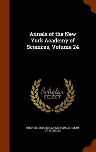 Cover image for Annals of the New York Academy of Sciences, Volume 24