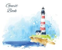 Cover image for Guest Book, Visitors Book, Guests Comments, Vacation Home Guest Book, Beach House Guest Book, Comments Book, Visitor Book, Nautical Guest Book, Holiday Home, Bed & Breakfast, Retreat Centres, Family Holiday Guest Book (Landscape Hardback)