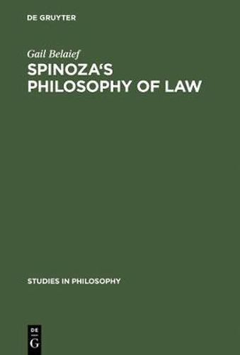 Cover image for Spinoza's Philosophy of Law